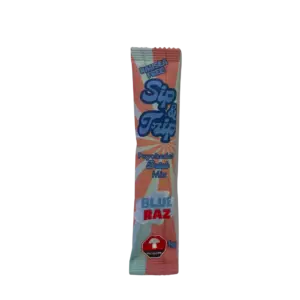 Psychedelic drink mix sachet labeled 'Sip & Trip' Blue Raz